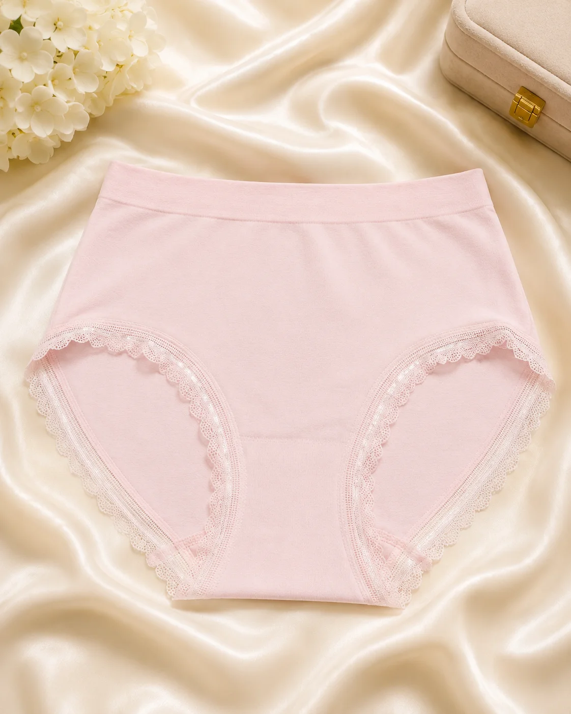 Women's Soft Cotton Lace Panties – 6 Color Pack | Breathable & Comfortable Daily Wear