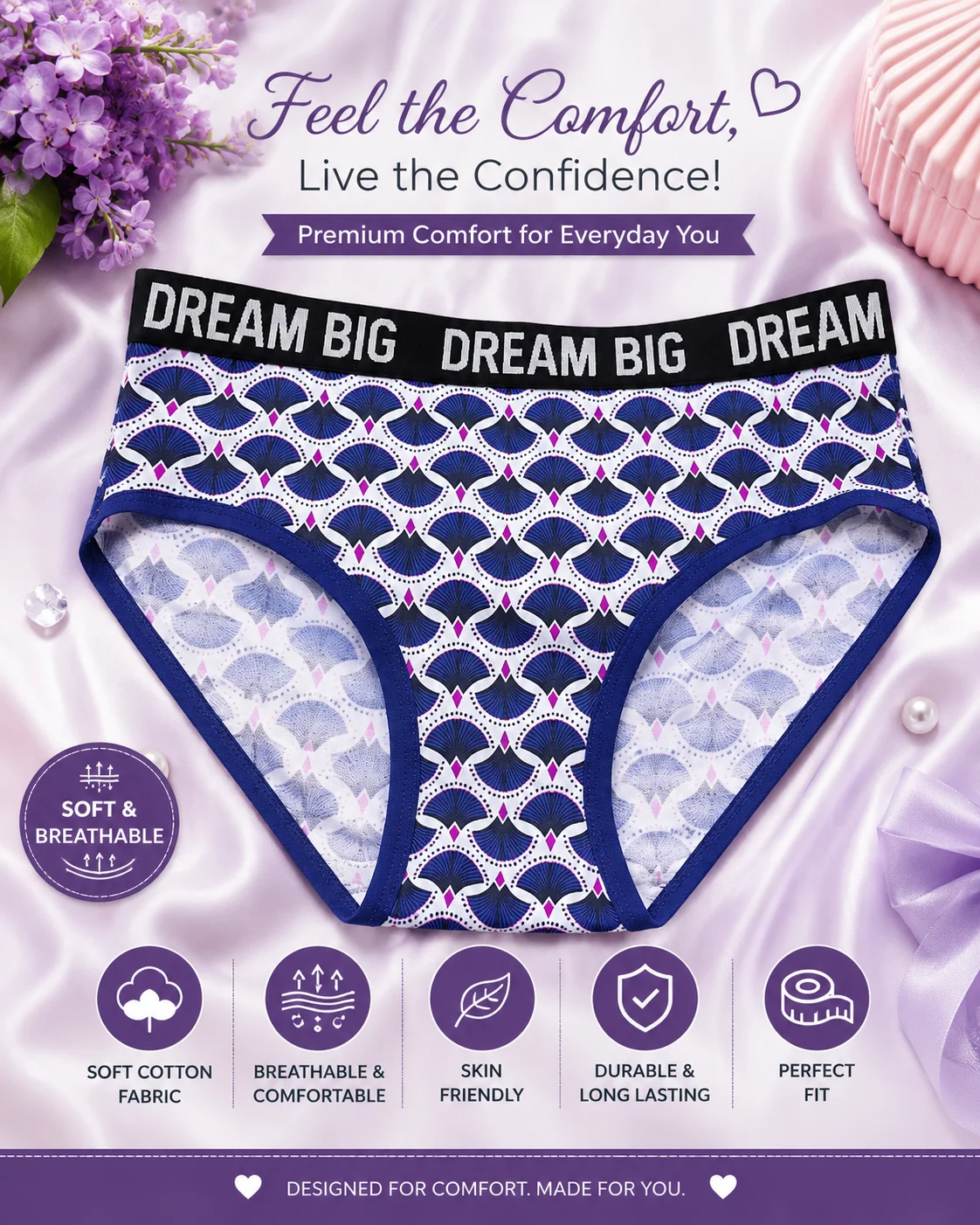 Ledies Premium Cotton Briefs | Soft, Breathable & Comfortable Everyday Underwear