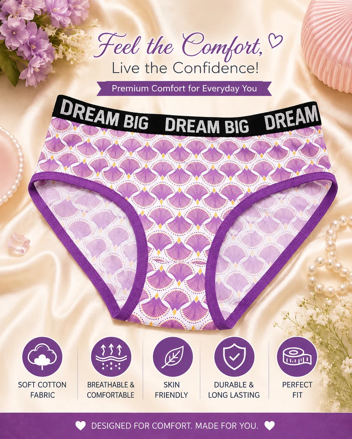 Ledies Premium Cotton Briefs | Soft, Breathable & Comfortable Everyday Underwear