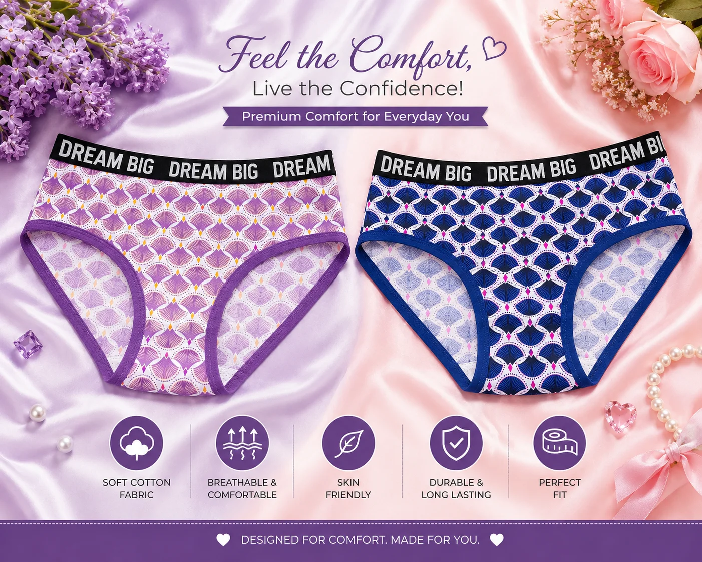 Ledies Premium Cotton Briefs | Soft, Breathable & Comfortable Everyday Underwear