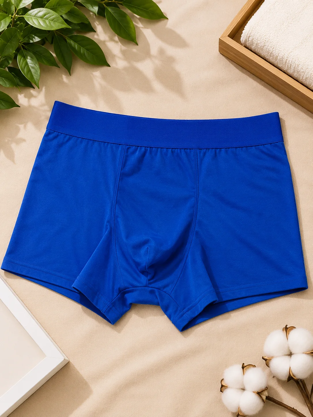 Men's Premium Cotton Boxer Briefs – Soft & Comfortable Trunk Underwear (2 Colors)