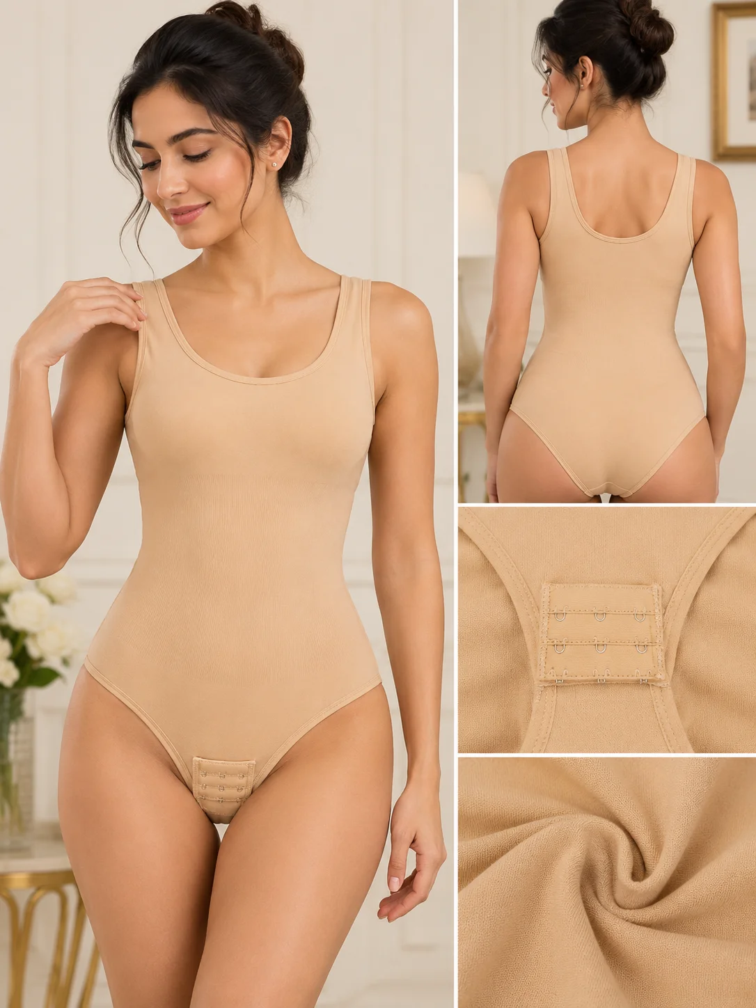 Women’s Full Body Shaper Bodysuit – Seamless Tummy Control Slimming Innerwear
