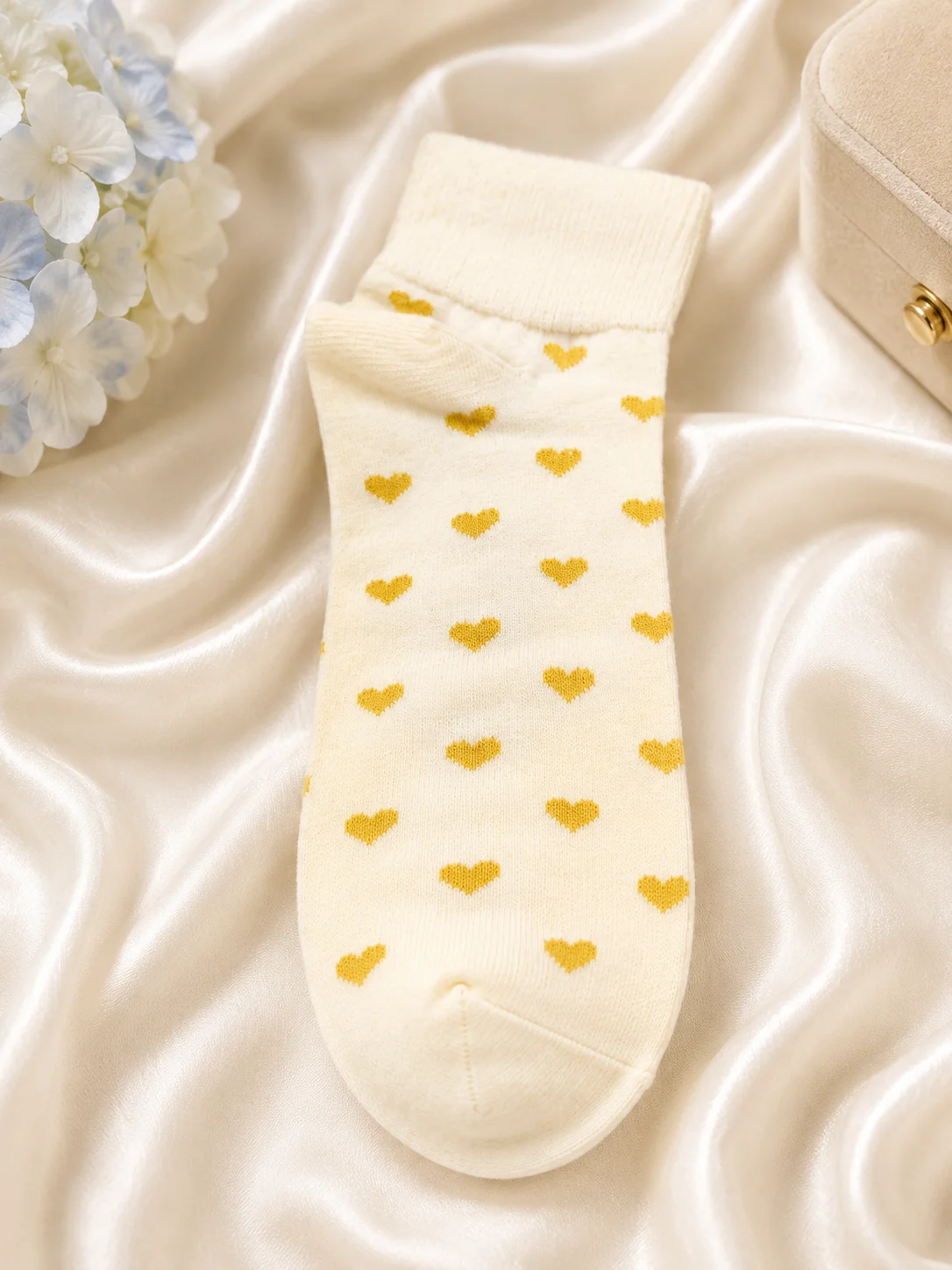 Women's Heart Pattern Ankle Socks – Soft Cotton Casual Ladies Socks | 5 Color Pack