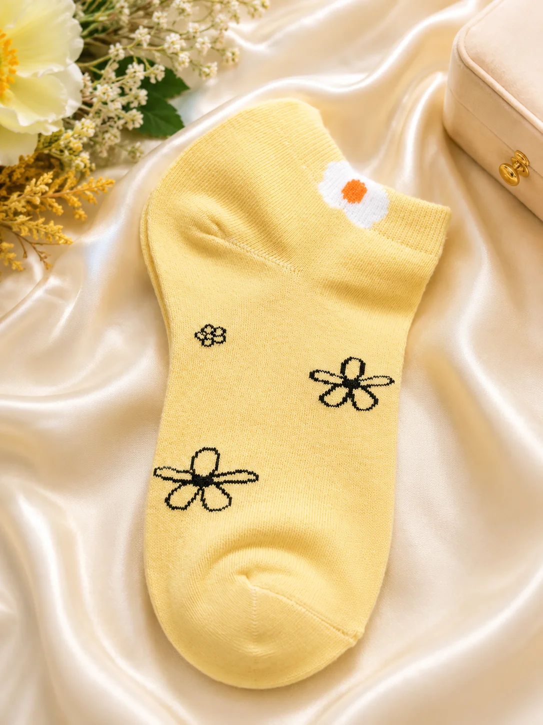 Women's Floral Ankle Socks | Soft Cotton Low-Cut Casual Socks