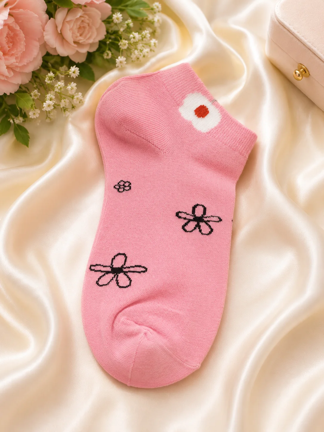 Women's Floral Ankle Socks | Soft Cotton Low-Cut Casual Socks