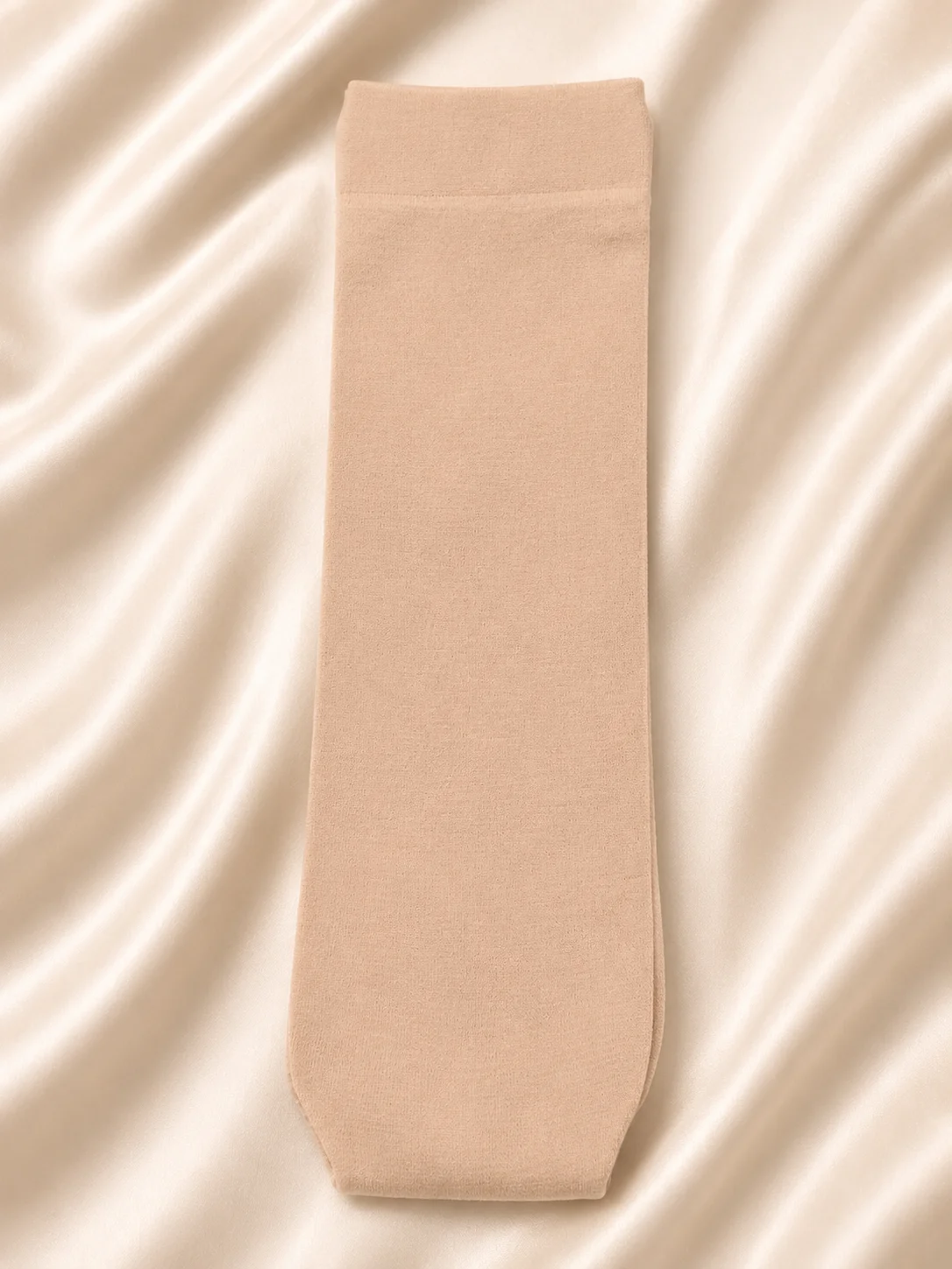 Women's Soft Cotton Skin Color Crew Socks – Breathable Everyday Comfort
