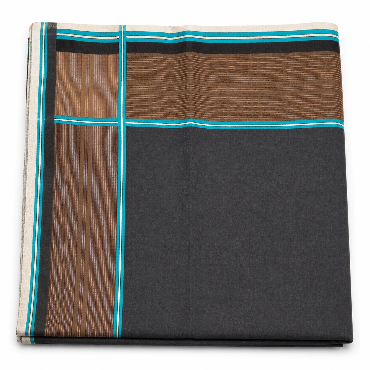 Premium Men's Cotton Handkerchief – Black & Brown Classic Check Design