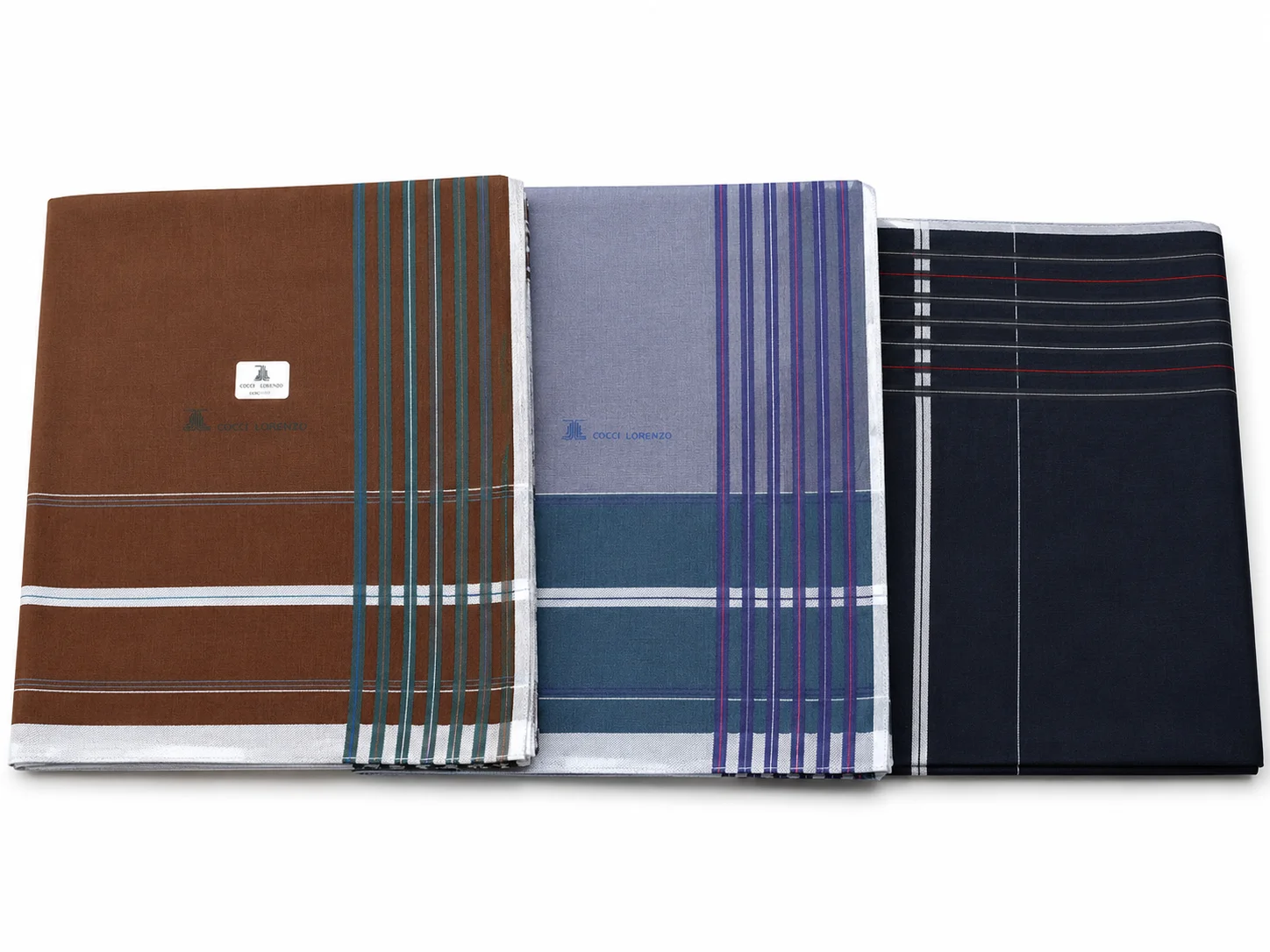 Premium Men's Cotton Handkerchief Set – 3 Colors Combo