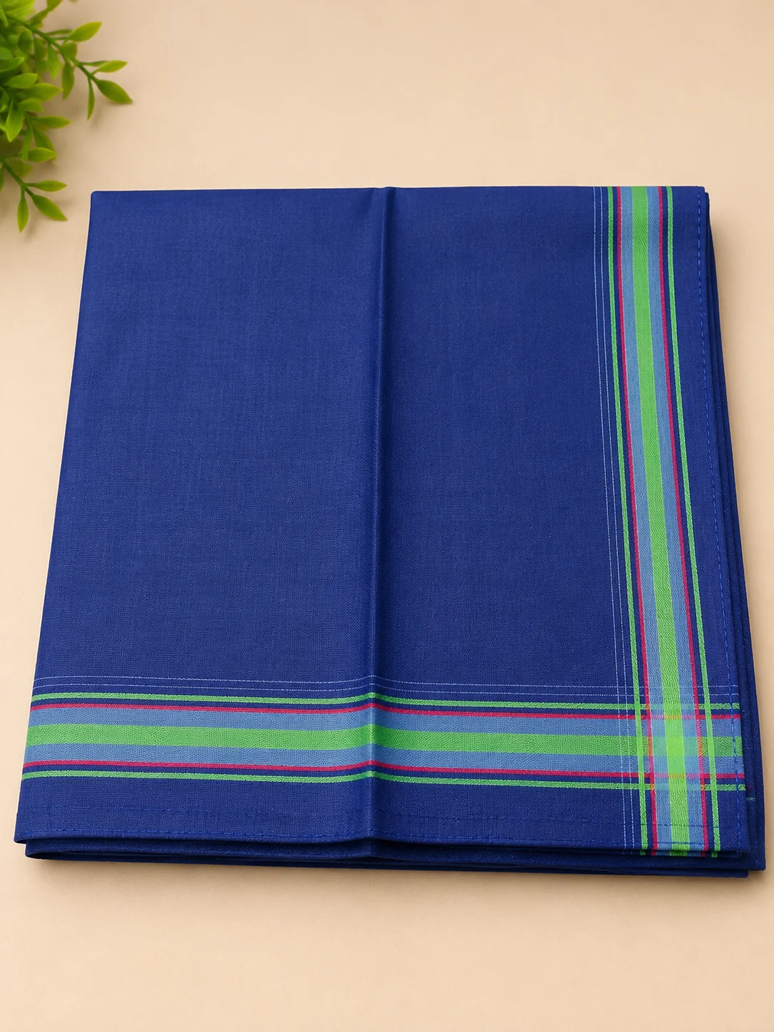 Premium Men's Cotton Handkerchief Set – 3 Color Pack