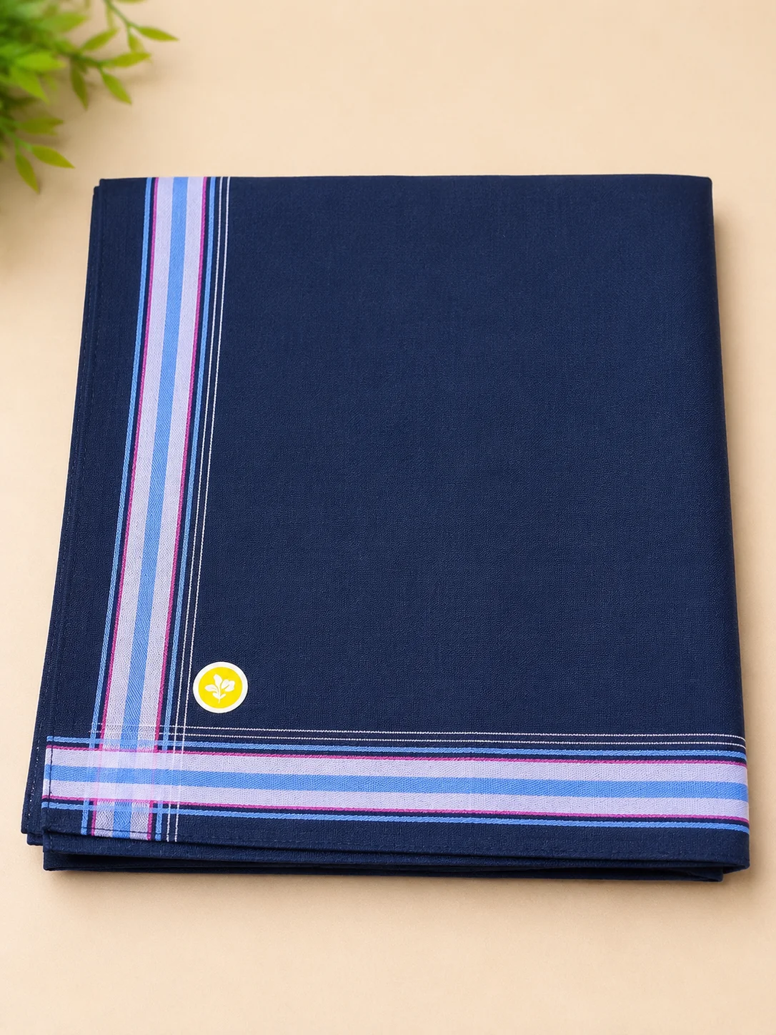 Premium Men's Cotton Handkerchief Set – 3 Color Pack
