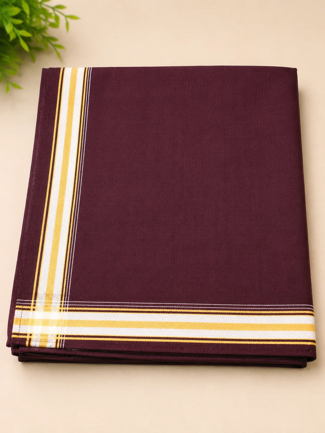 Premium Men's Cotton Handkerchief Set – 3 Color Pack