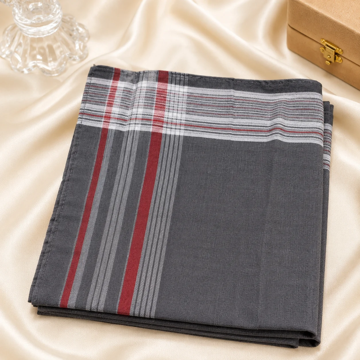 Premium Men's Cotton Handkerchief Set – 3 Elegant Colors