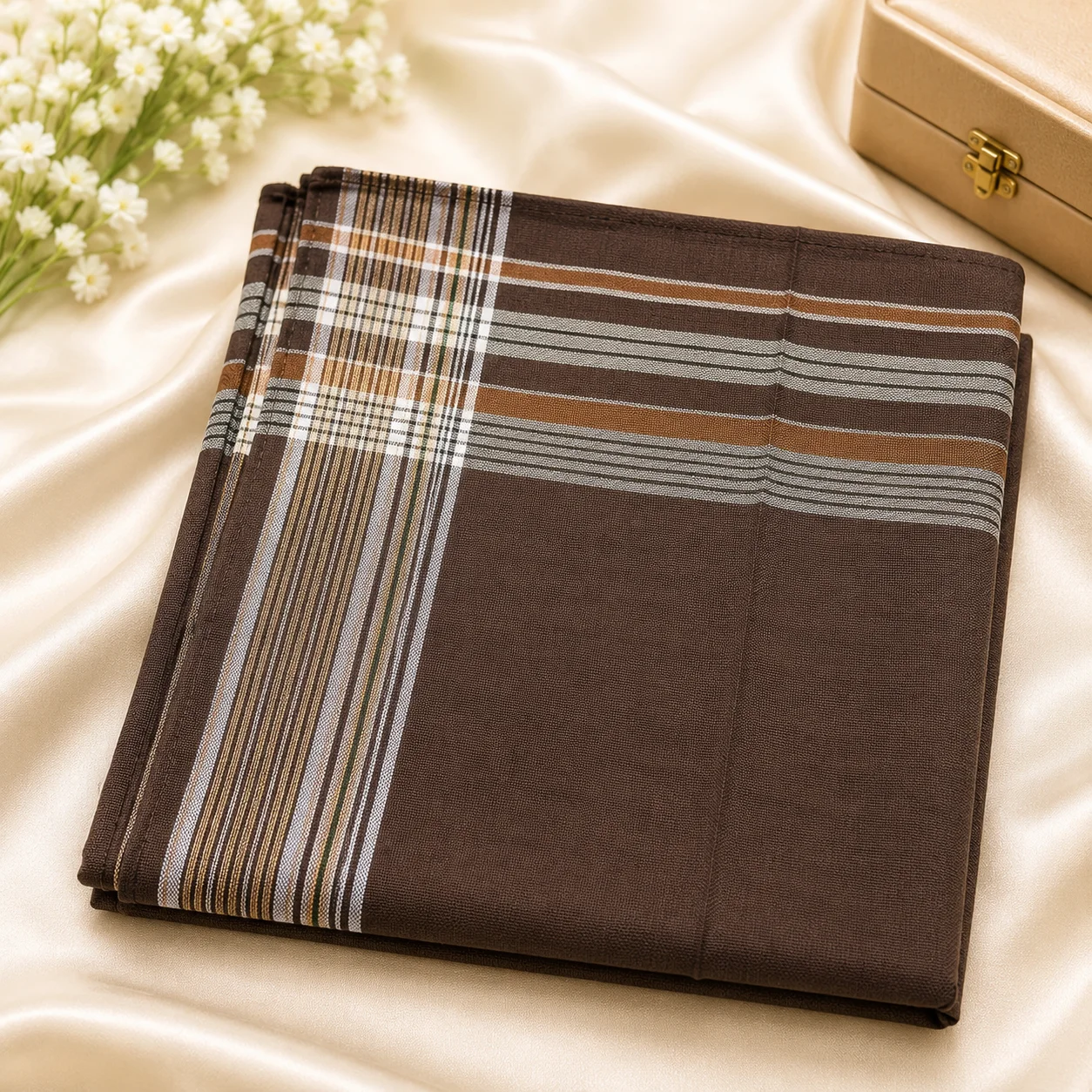 Premium Men's Cotton Handkerchief Set – 3 Elegant Colors