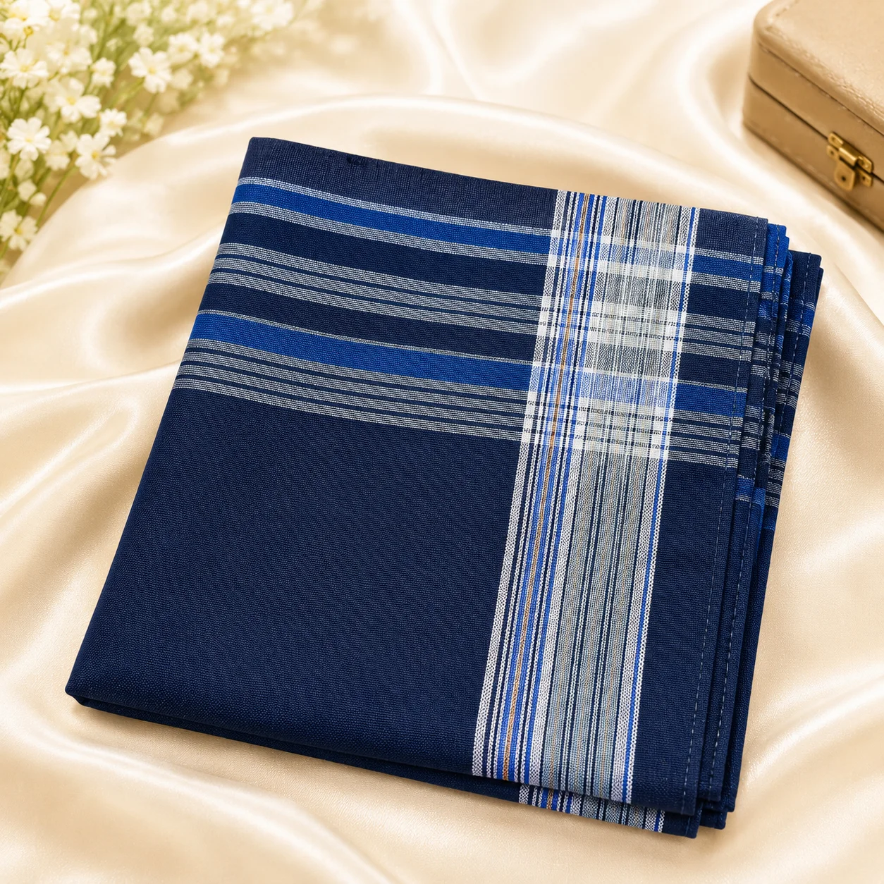 Premium Men's Cotton Handkerchief Set – 3 Elegant Colors