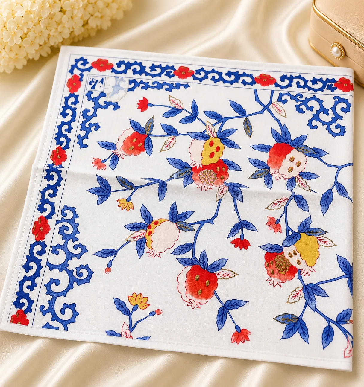 Floral Cotton Handkerchief