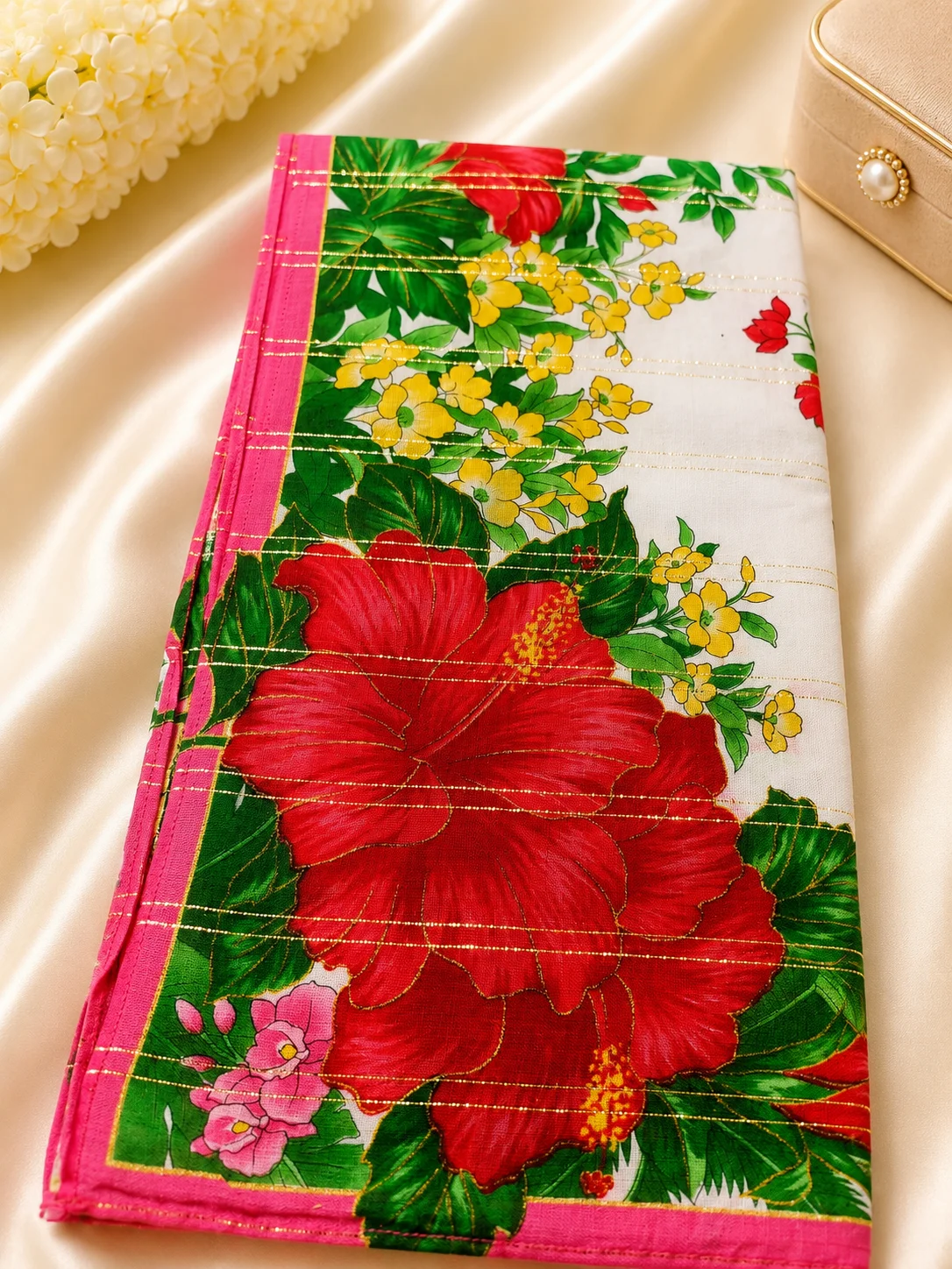 Floral Cotton Ladies Handkerchief