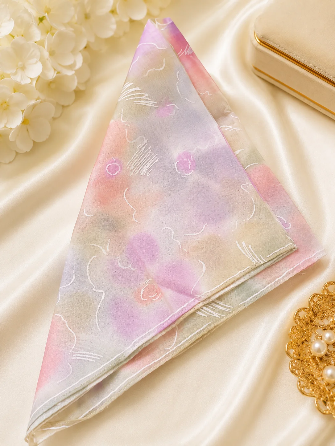 Luxury Pastel Printed Ladies Handkerchief