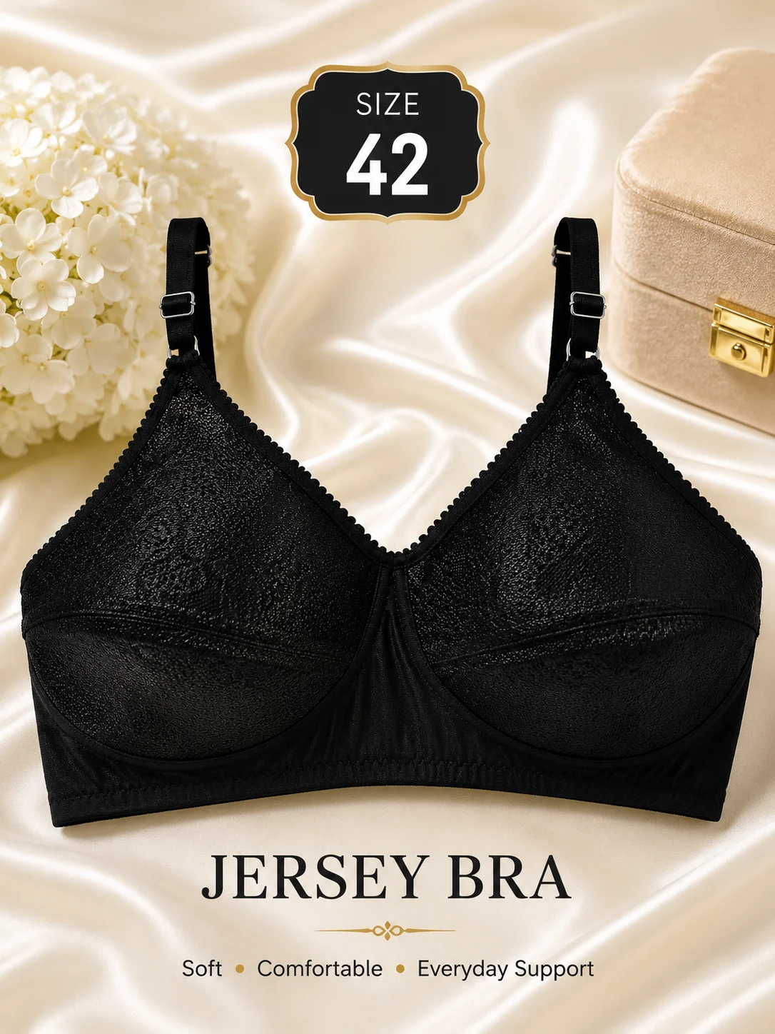 Jersey Bra for Women – Soft & Comfortable Everyday Support | Available Sizes 32, 34, 36, 40 & 42