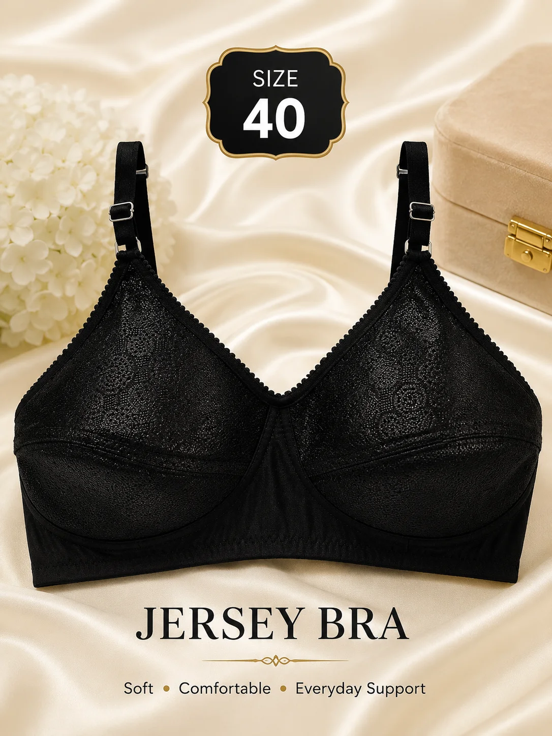 Jersey Bra for Women – Soft & Comfortable Everyday Support | Available Sizes 32, 34, 36, 40 & 42