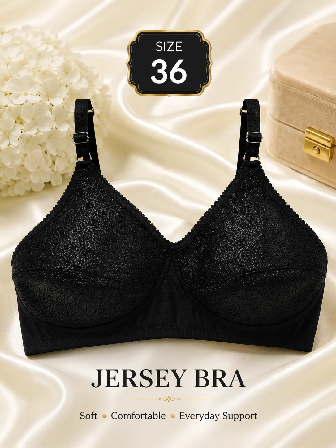 Jersey Bra for Women – Soft & Comfortable Everyday Support | Available Sizes 32, 34, 36, 40 & 42