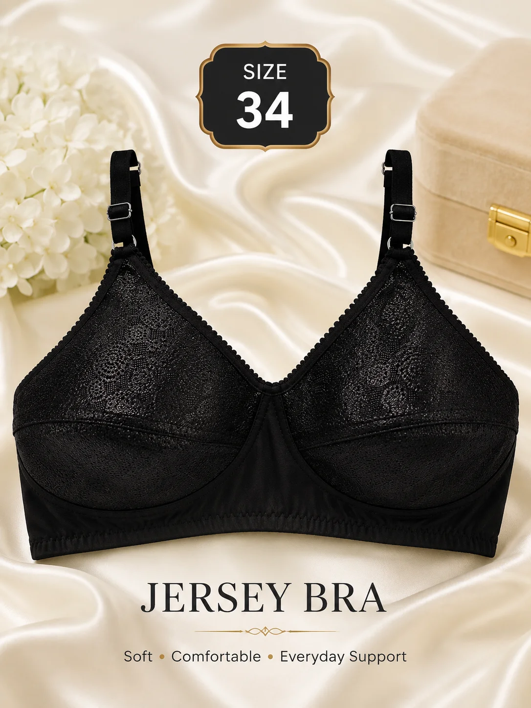 Jersey Bra for Women – Soft & Comfortable Everyday Support | Available Sizes 32, 34, 36, 40 & 42