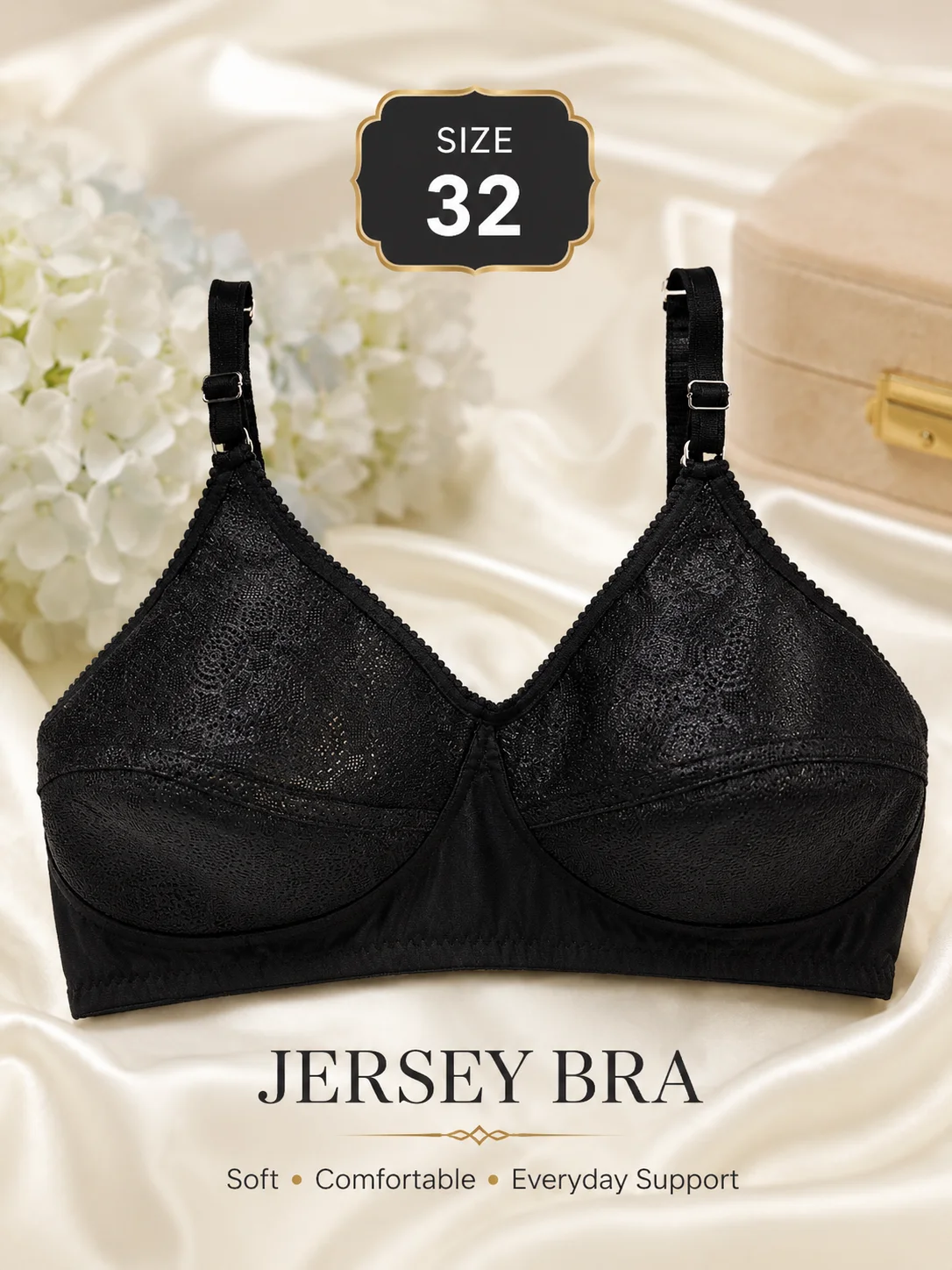 Jersey Bra for Women – Soft & Comfortable Everyday Support | Available Sizes 32, 34, 36, 40 & 42