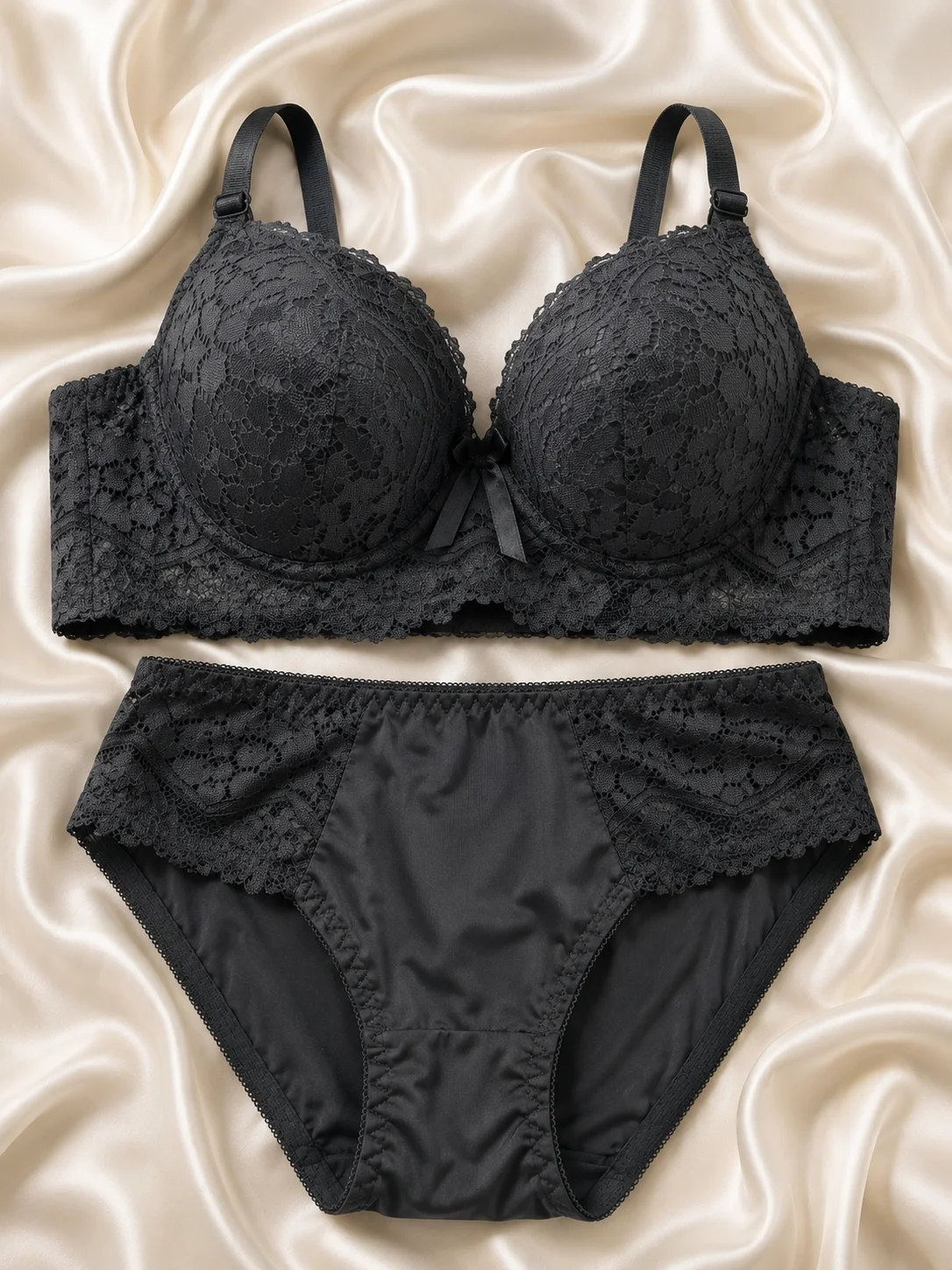 Luxury Lace Bra & Panty Set – Soft Padded Floral Lingerie | Premium Comfort | Sizes 36, 38, 40 & 42