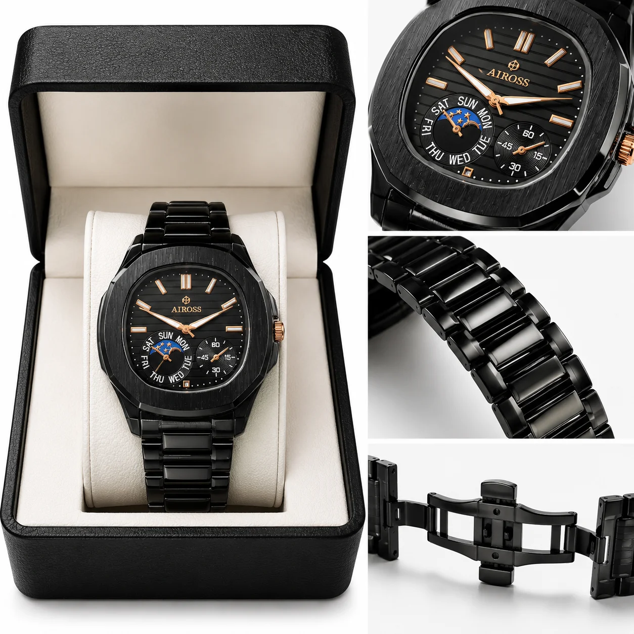 Black Men's Analog Watch