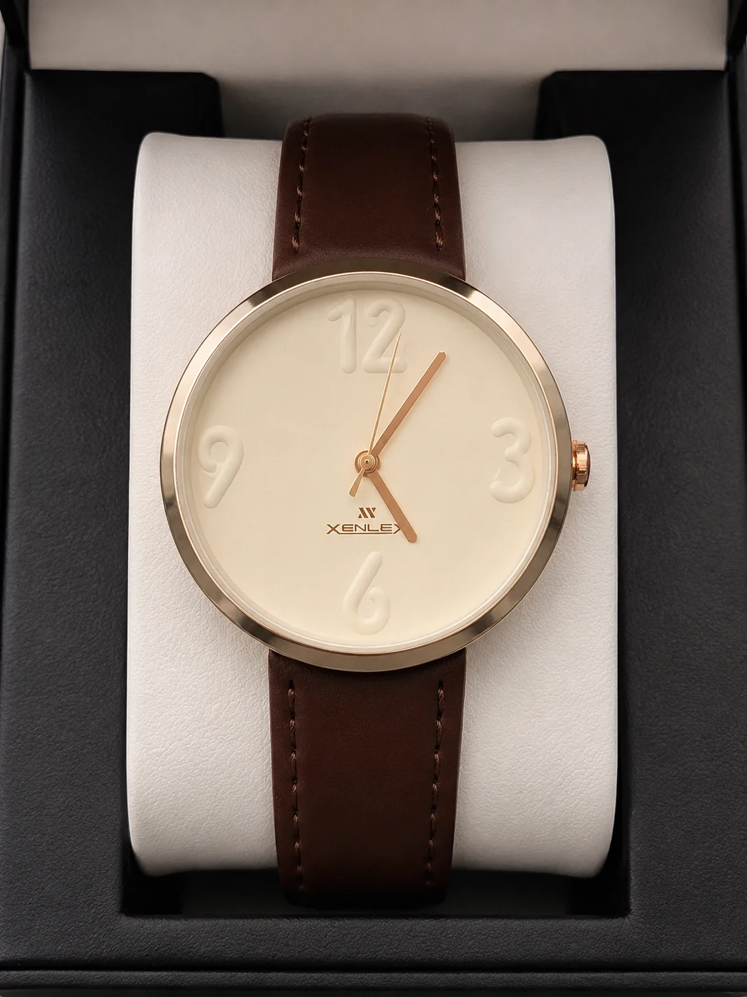 XENLEX Classic Analog Leather Strap Watch