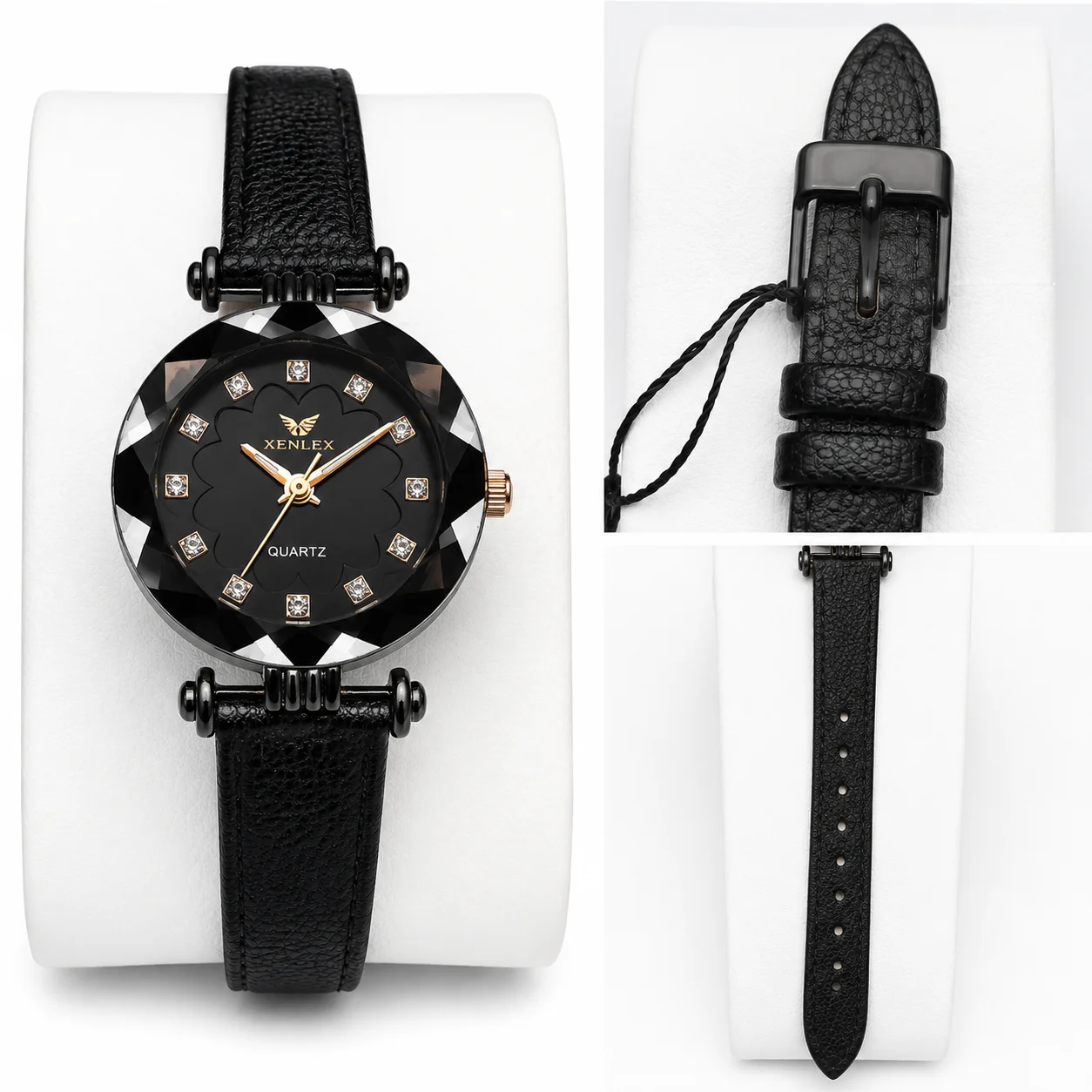 XENLEX Elegant Crystal Black Women's