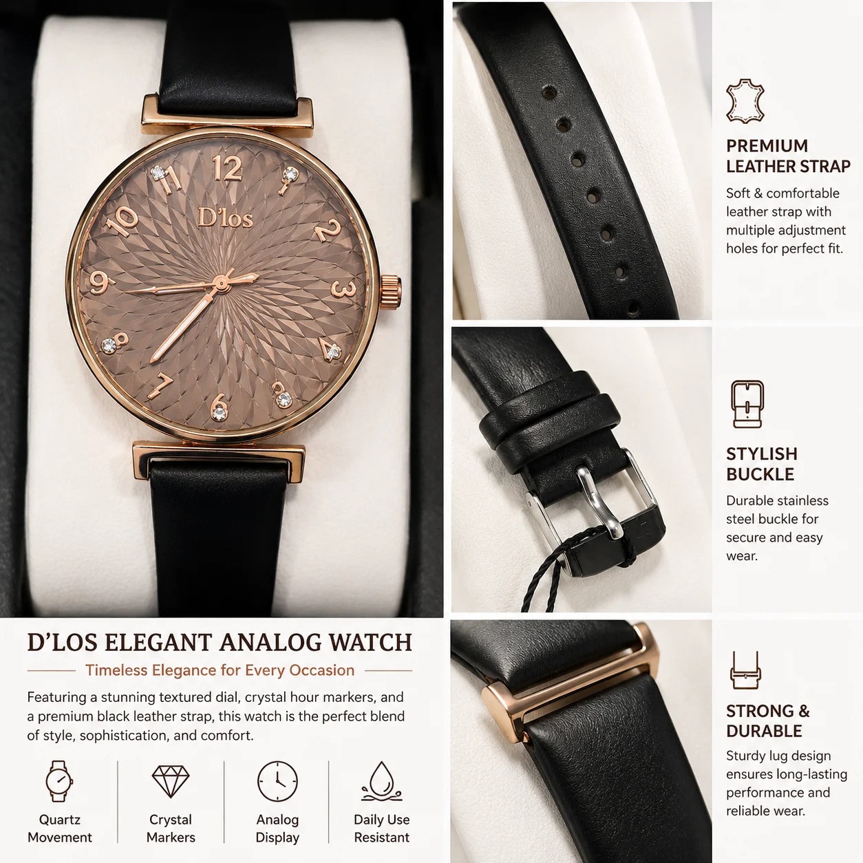 D'los Luxury Women's Analog Wrist Watch