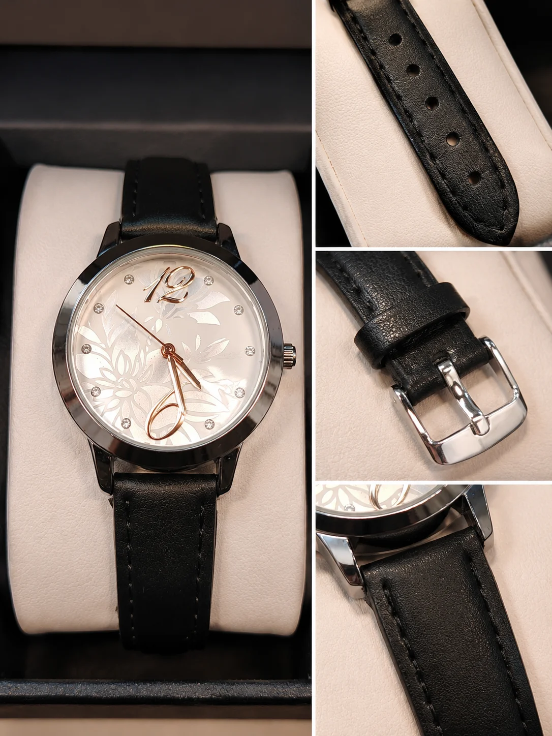 Elegant Floral Women's Analog Wrist Watch