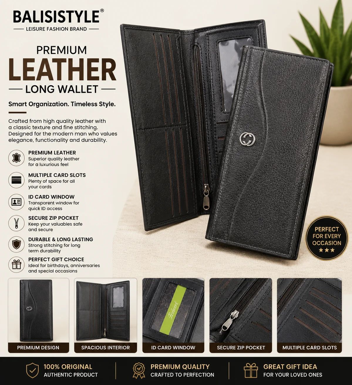 Premium Men's Leather Wallet – Sleek & Durable